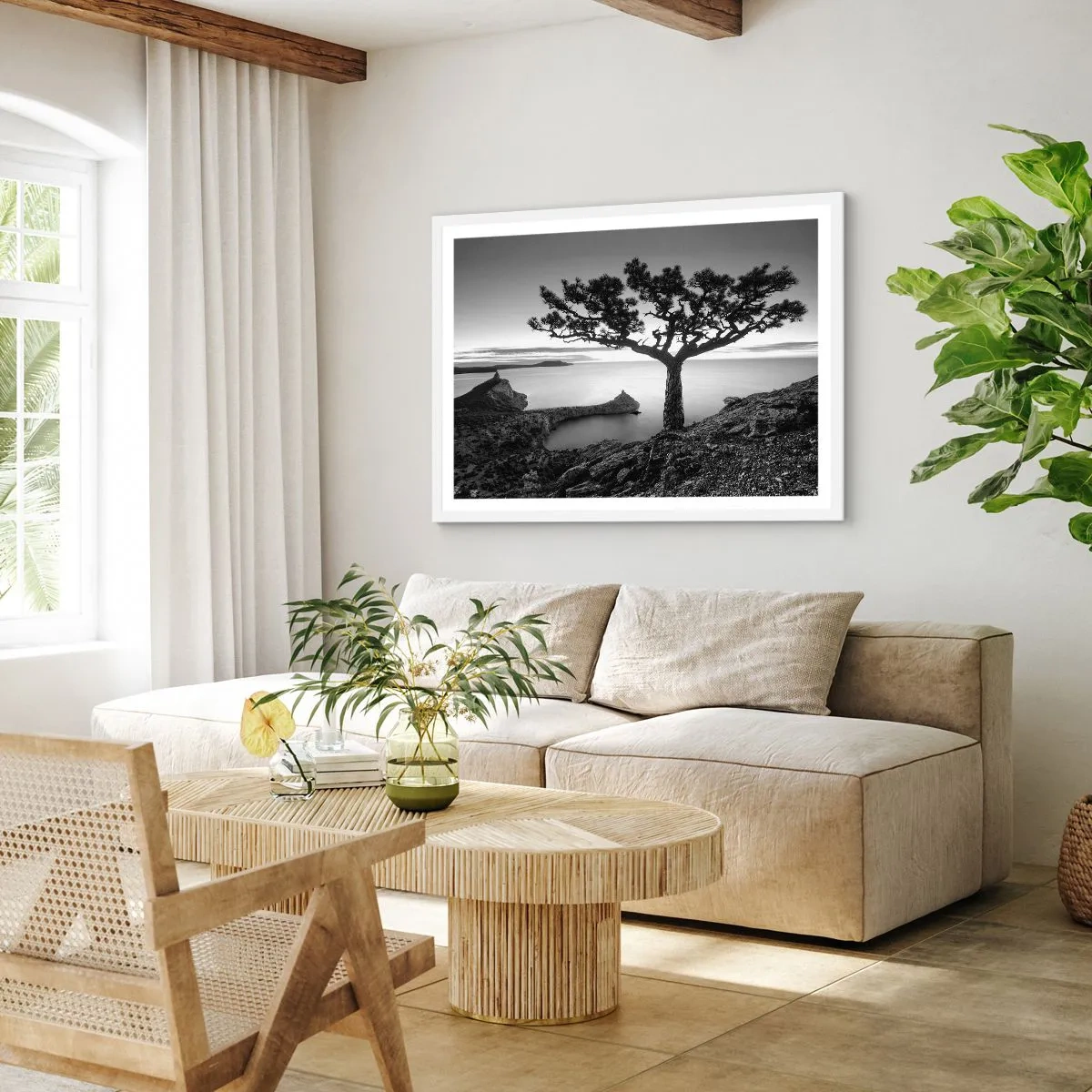 Plakat w białej ramie - Spokój aż po horyzont - 40x30 cm