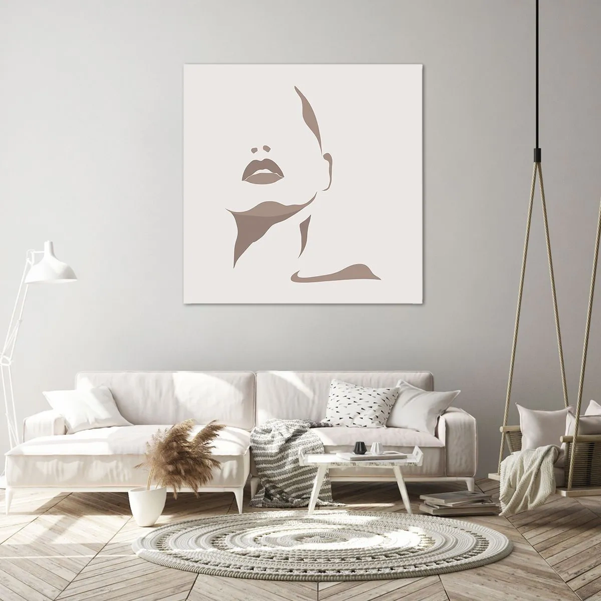 Obraz na płótnie - Stworzona ze światła i cienia - 50x50 cm