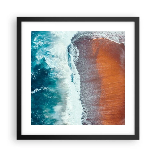 Plakat w czarnej ramie - Dotyk oceanu - 40x40 cm