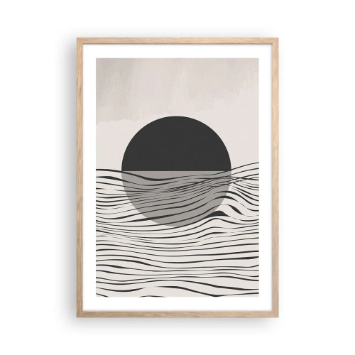 Plakat w ramie jasny dąb - Kompozycja połowiczna - 50x70 cm