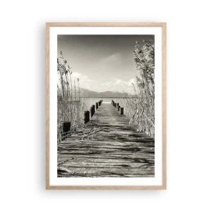 Plakat w ramie jasny dąb - W zaciszu traw - 50x70 cm