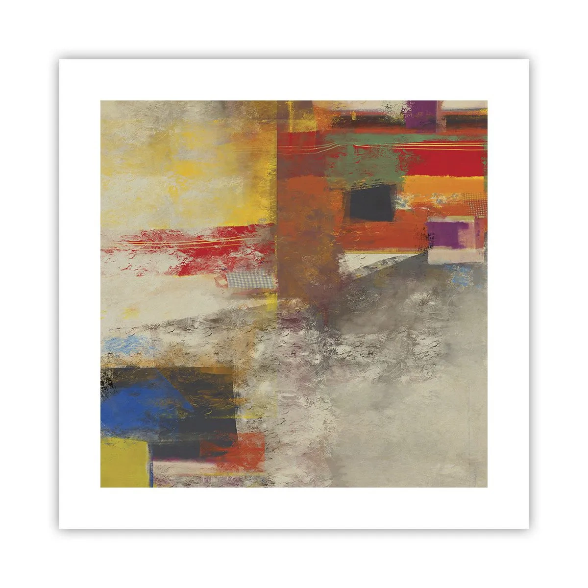 Plakat - Geometria barw - 40x40 cm