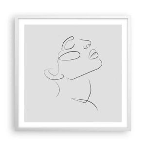 Plakat w białej ramie - Meandry marzenia - 60x60 cm