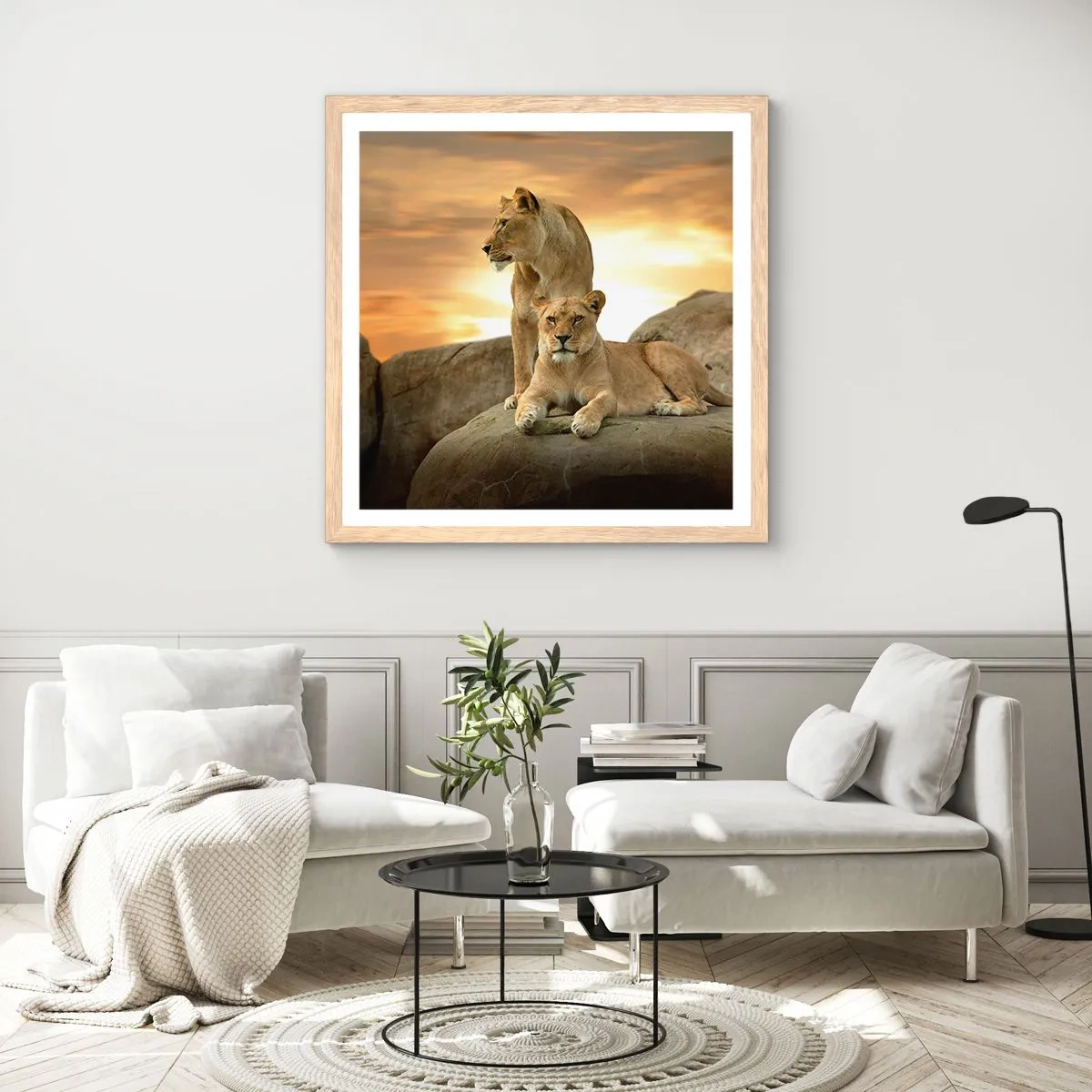 Plakat w ramie jasny dąb - Królewski majestat - 30x30 cm