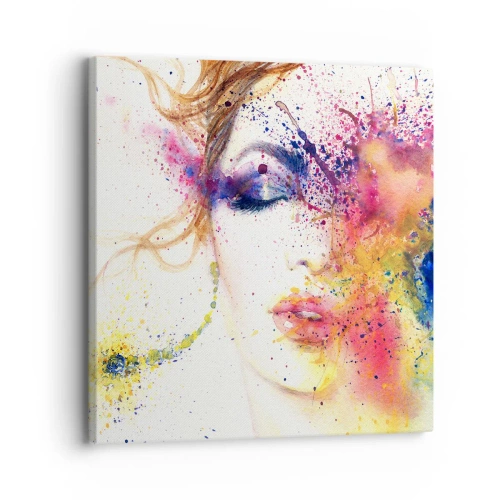 Obraz na płótnie - Tęczowy zawrót głowy - 30x30 cm