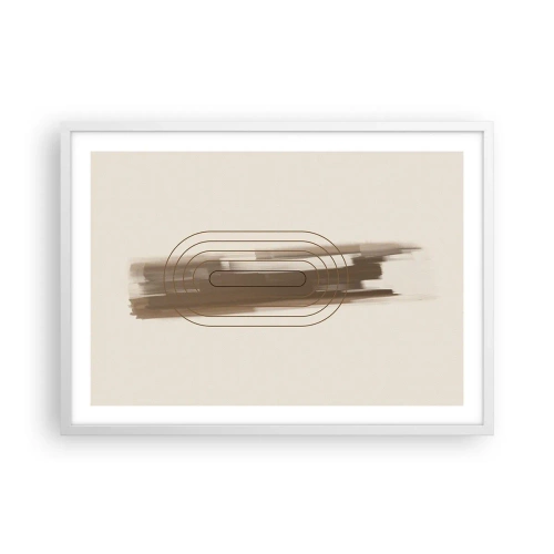 Plakat w białej ramie - Powiew szarości - 70x50 cm