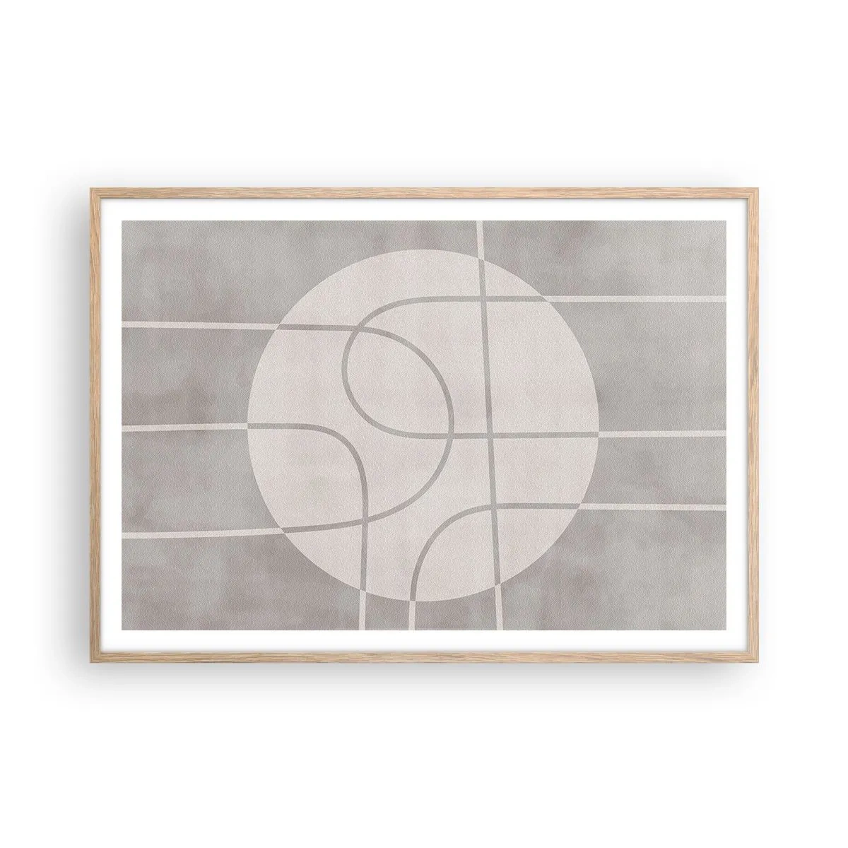 Plakat w ramie jasny dąb - Koliście i na wprost - 100x70 cm