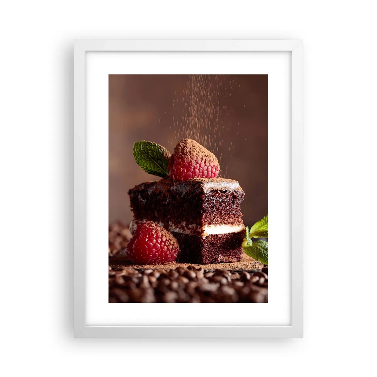 Plakat w białej ramie - Życie jest słodkie - 30x40 cm