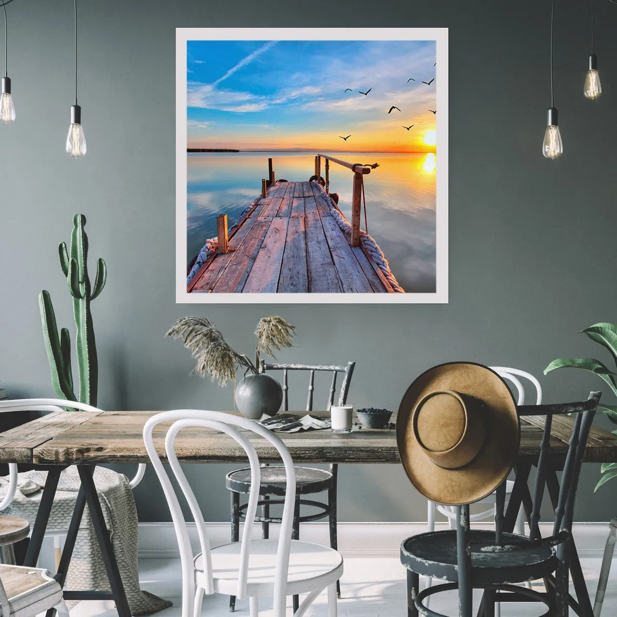 Plakat - Iść przed siebie ku słońcu - 60x60 cm