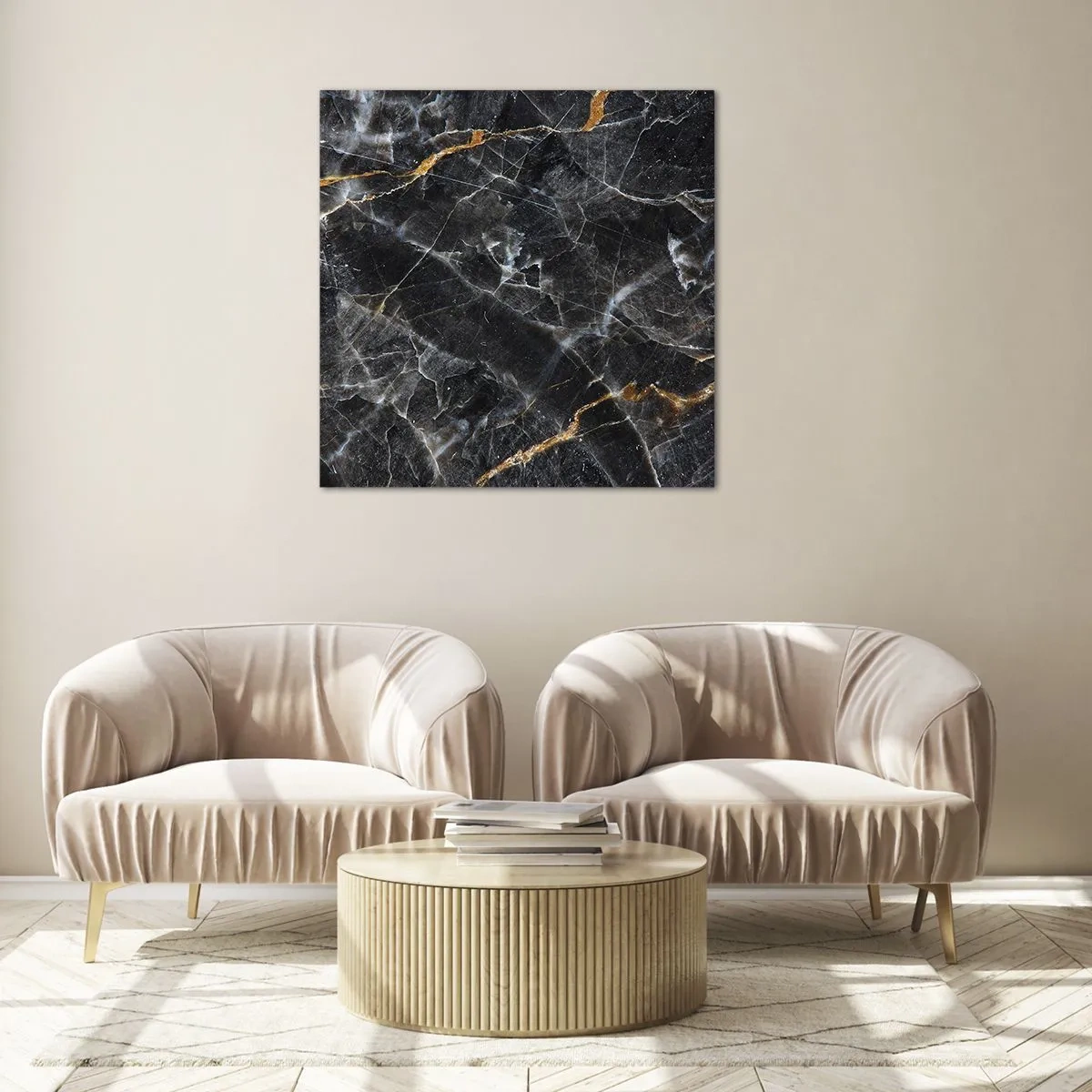 Obraz na szkle - Wewnętrzne życie kamienia - 70x70 cm