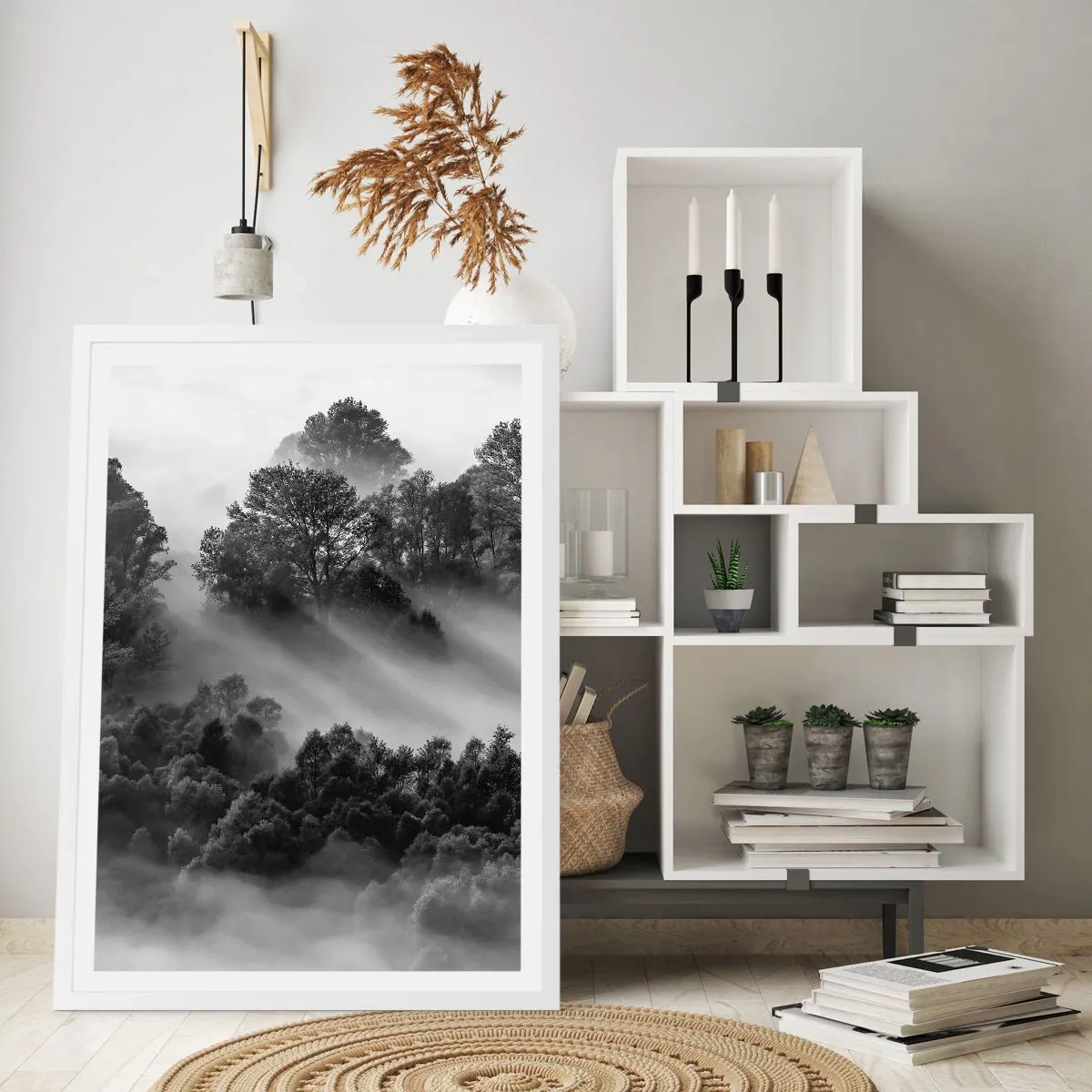 Plakat w białej ramie - Wstający ze snu - 50x70 cm