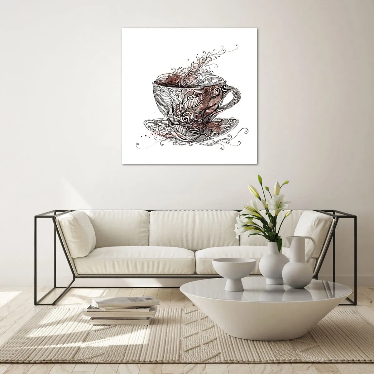 Obraz na szkle - Herbata dobra na wszystko - 60x60 cm
