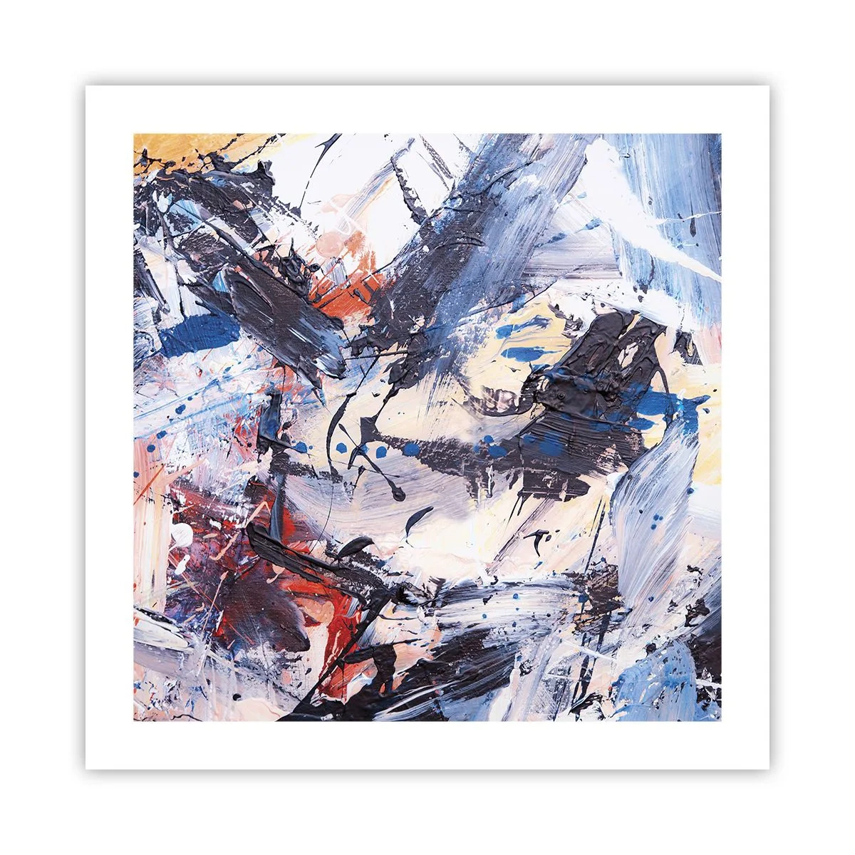 Plakat - Szalony taniec abstrakcji - 50x50 cm