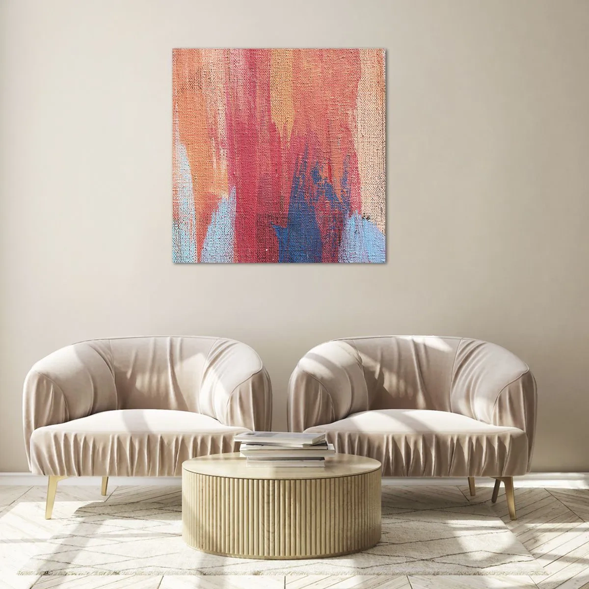 Obraz na szkle - Spłynąć tęczą - 50x50 cm