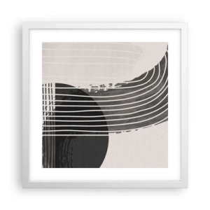 Plakat w białej ramie - Tam i z powrotem - 40x40 cm