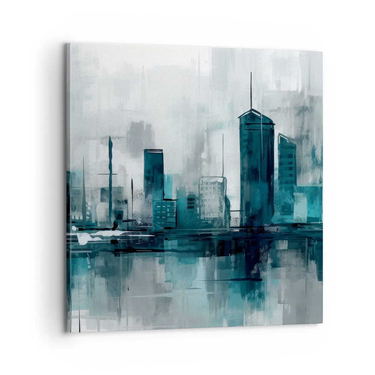 Obraz na płótnie - Miasto w kolorze deszczu - 60x60 cm