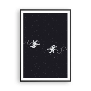 Plakat w czarnej ramie - Kosmiczny pląs - 70x100 cm