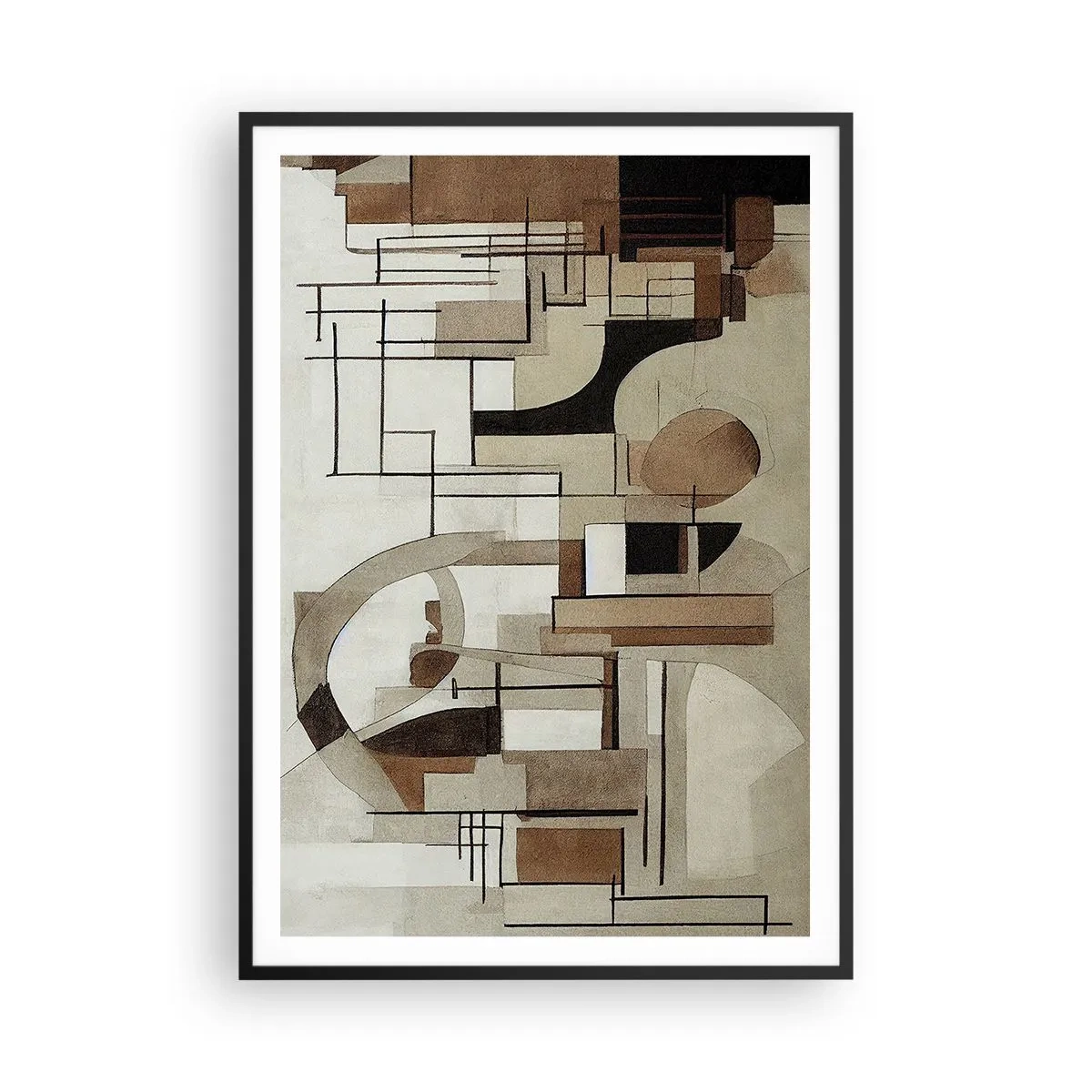 Plakat w czarnej ramie - Pejzaż miejski 2.0 - 70x100 cm