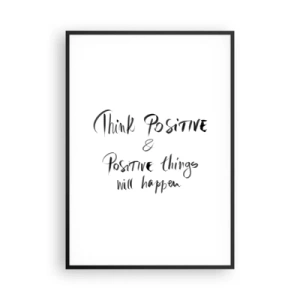 Plakat w czarnej ramie - Jak żyć? - 70x100 cm