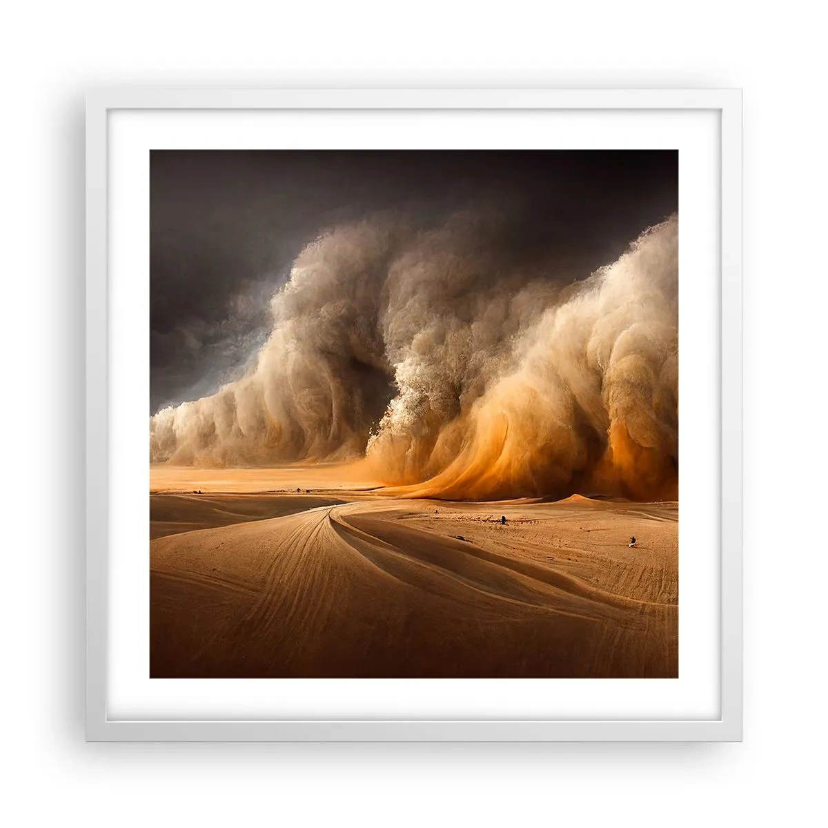 Plakat w białej ramie - Gniew pustyni - 50x50 cm