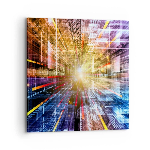 Obraz na płótnie - Świetlny korytarz - 70x70 cm