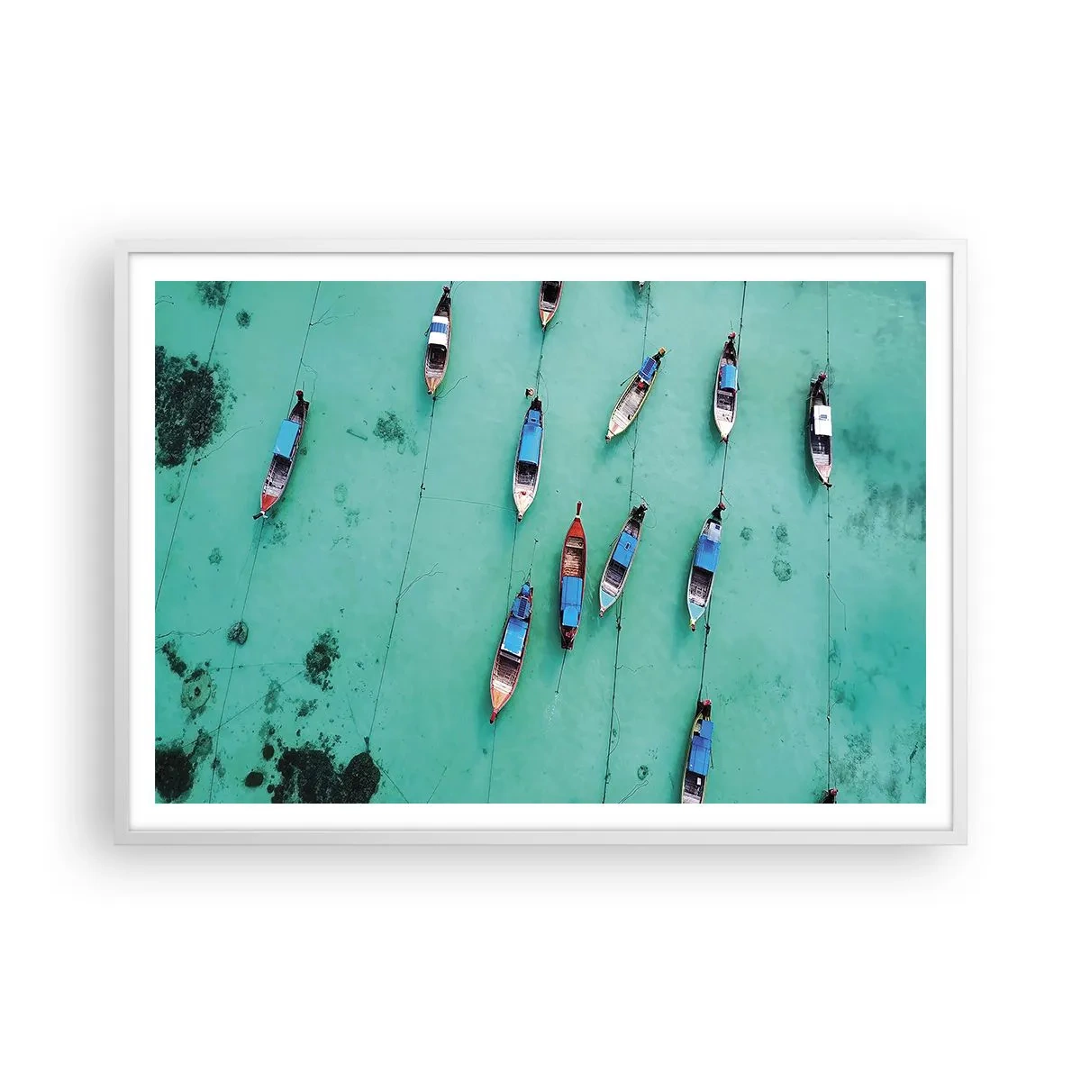 Plakat w białej ramie - W radosnym oczekiwaniu - 100x70 cm