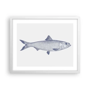 Plakat w białej ramie - Pozdrowienia z północnych mórz - 50x40 cm