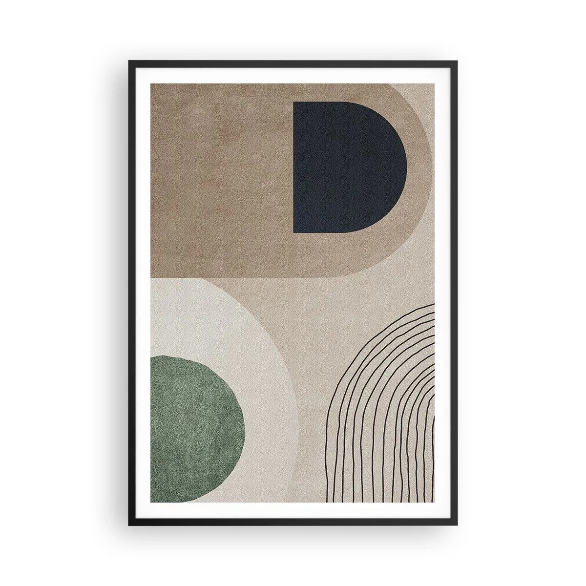 Plakat w czarnej ramie - Łagodność owalu - 70x100 cm