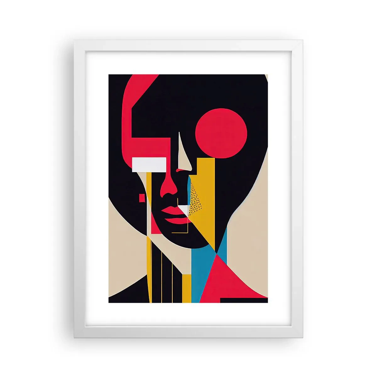 Plakat w białej ramie - Jej wewnętrzny świat - 30x40 cm