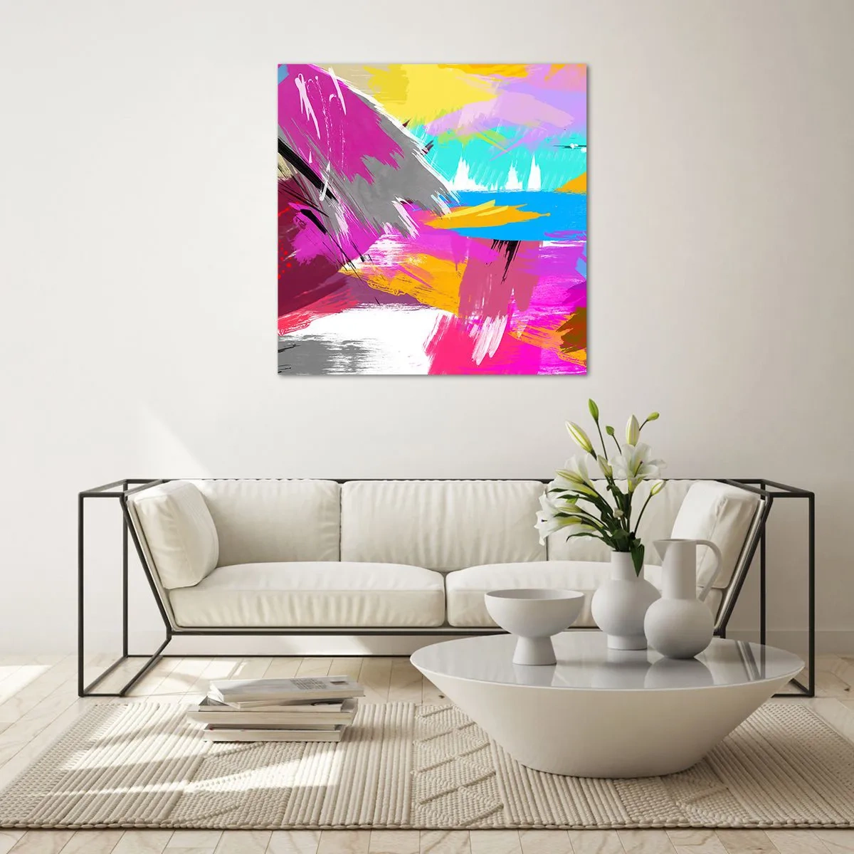 Obraz na szkle - Maz, maz, maz jeszcze raz - 30x30 cm