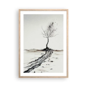 Plakat w ramie jasny dąb - Zimowa melancholia - 50x70 cm