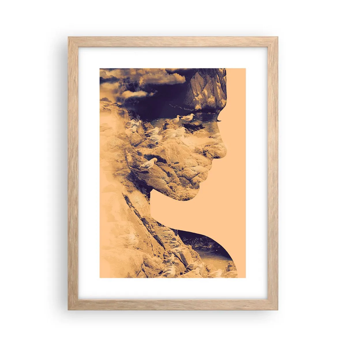 Plakat w ramie jasny dąb - Piękna z natury - 30x40 cm