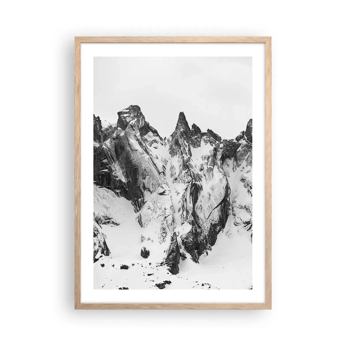 Plakat w ramie jasny dąb - Granitowa groźna grań - 50x70 cm