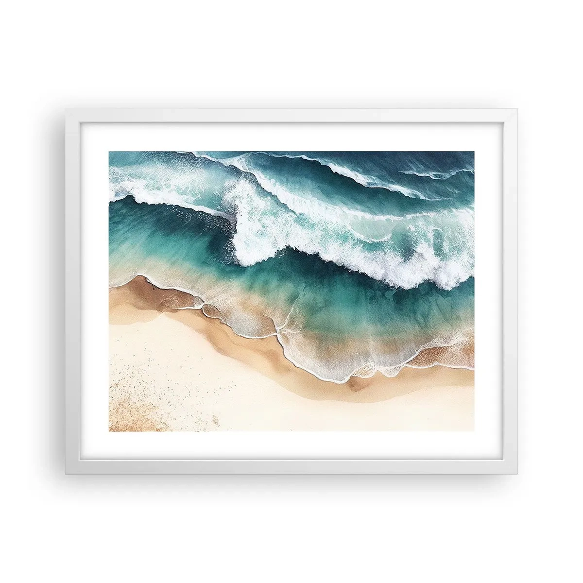 Plakat w białej ramie - Odwieczne spotkanie - 50x40 cm