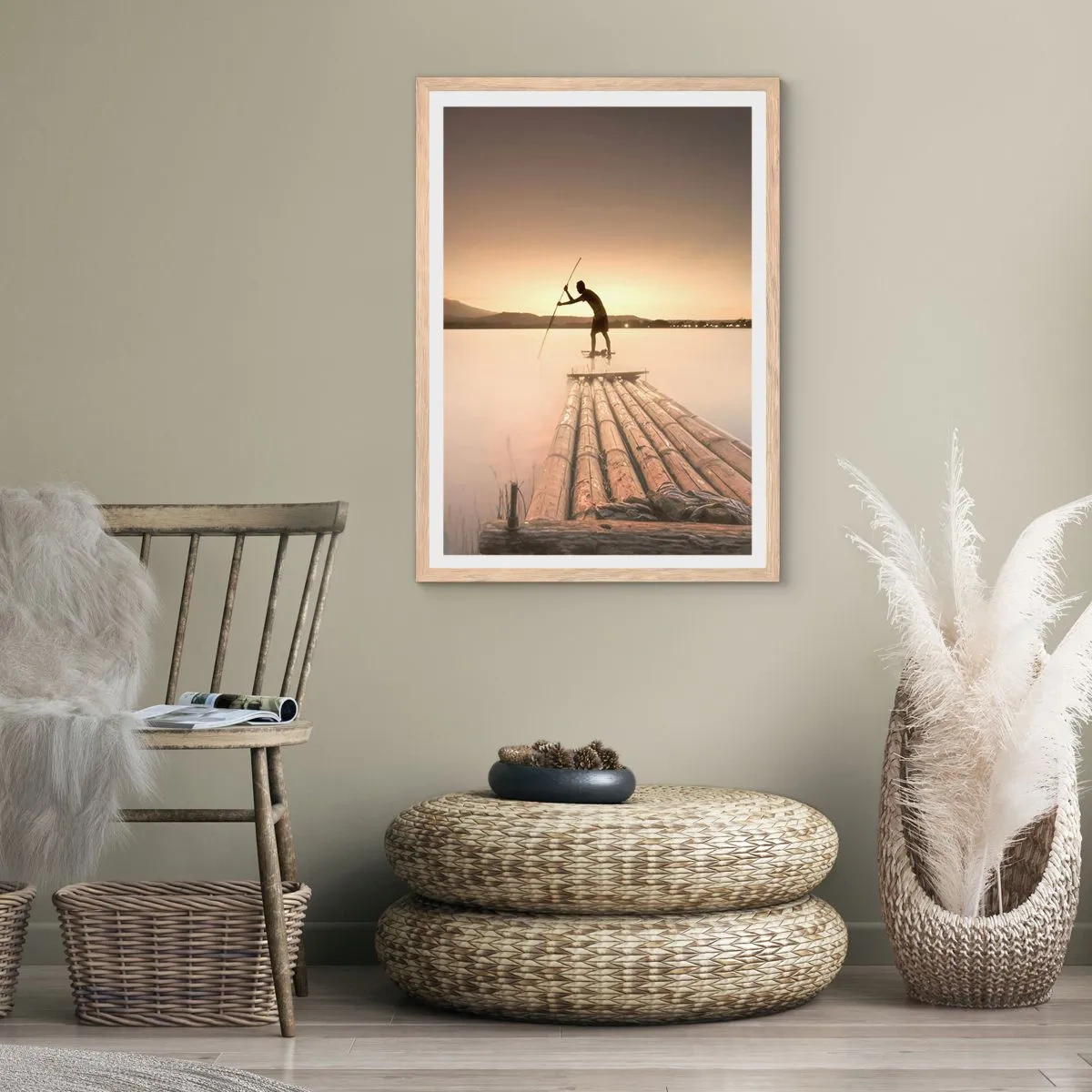 Plakat w ramie jasny dąb - Przed spoczynkiem - 40x50 cm