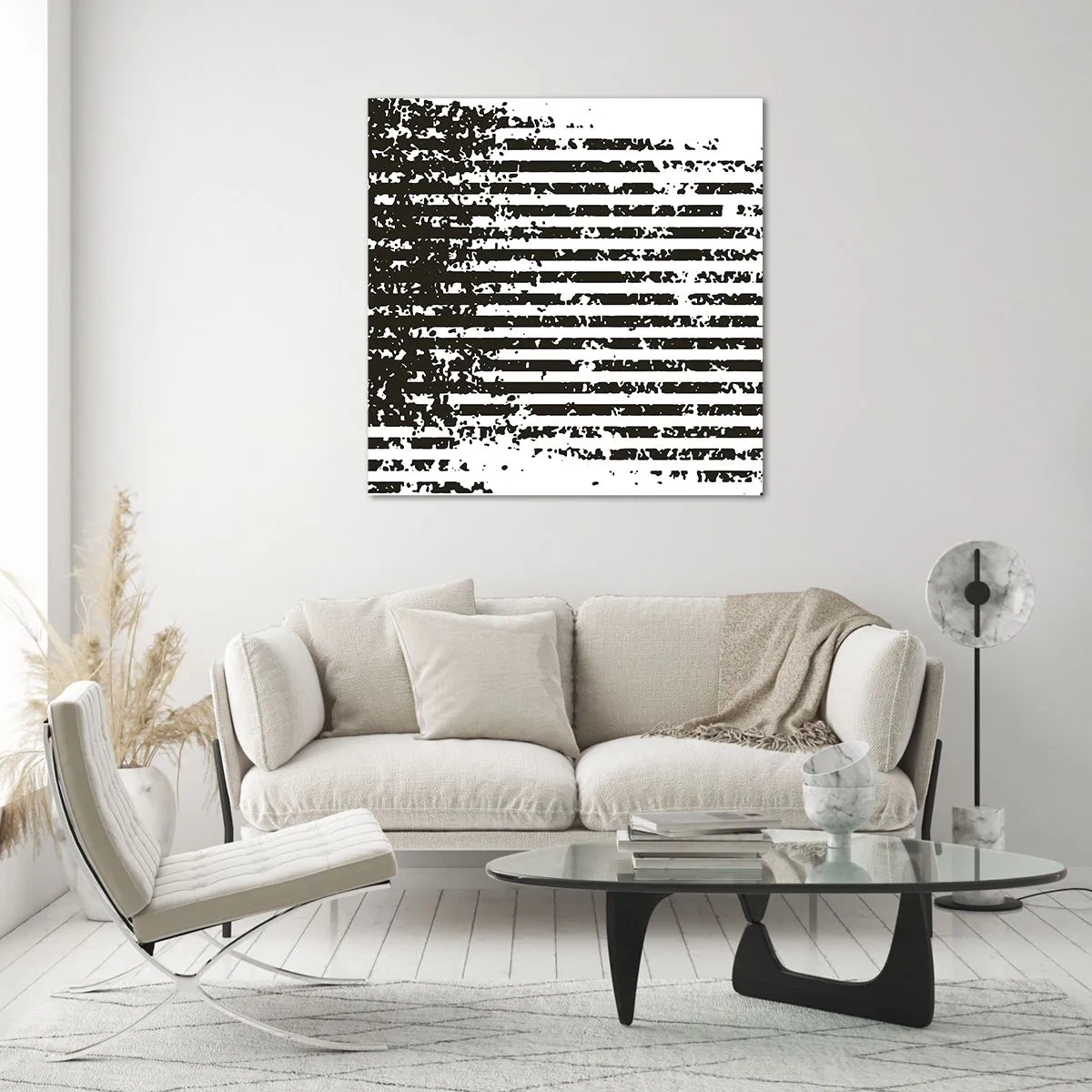 Obraz na szkle - Rytm i szum - 70x70 cm
