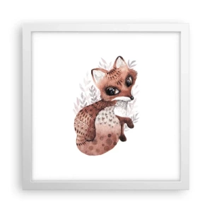 Plakat w białej ramie - Tylko pokochać - 30x30 cm