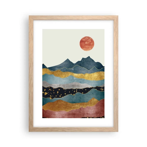 Plakat w ramie jasny dąb - Przekrój świata - 30x40 cm