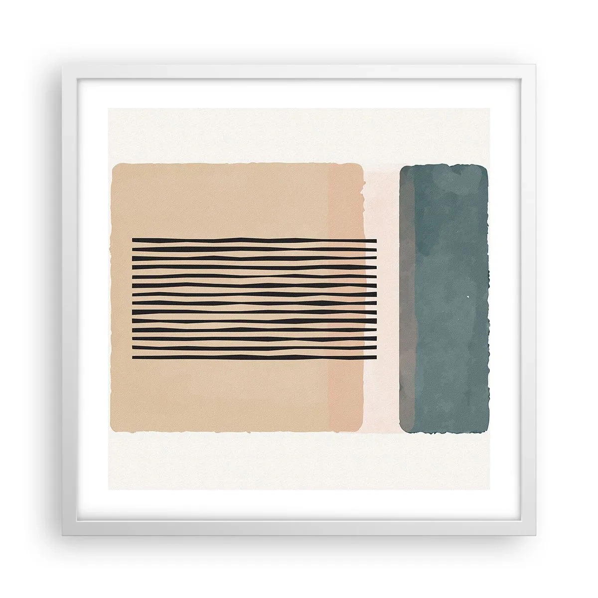 Plakat w białej ramie - Wszystko w porządku - 50x50 cm