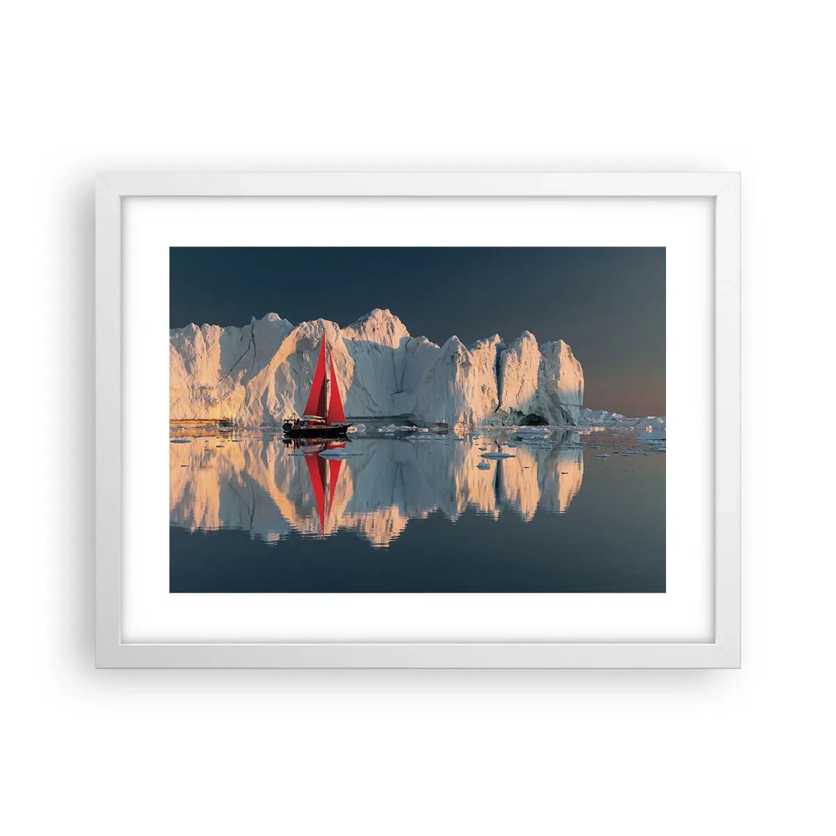 Plakat w białej ramie - Na krańcu świata - 40x30 cm