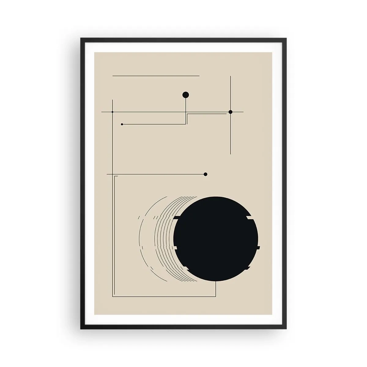 Plakat w czarnej ramie - Sprężysta i dynamiczna kompozycja - 70x100 cm