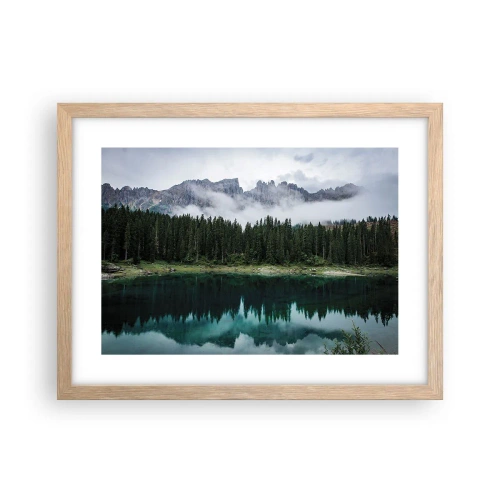 Plakat w ramie jasny dąb - Cicho, cicho, nie budźmy wody spiącej… - 40x30 cm