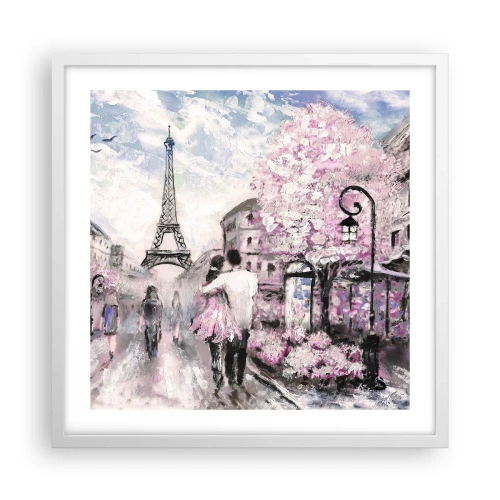 Plakat w białej ramie - Jak zakochac się, to tylko w… - 50x50 cm