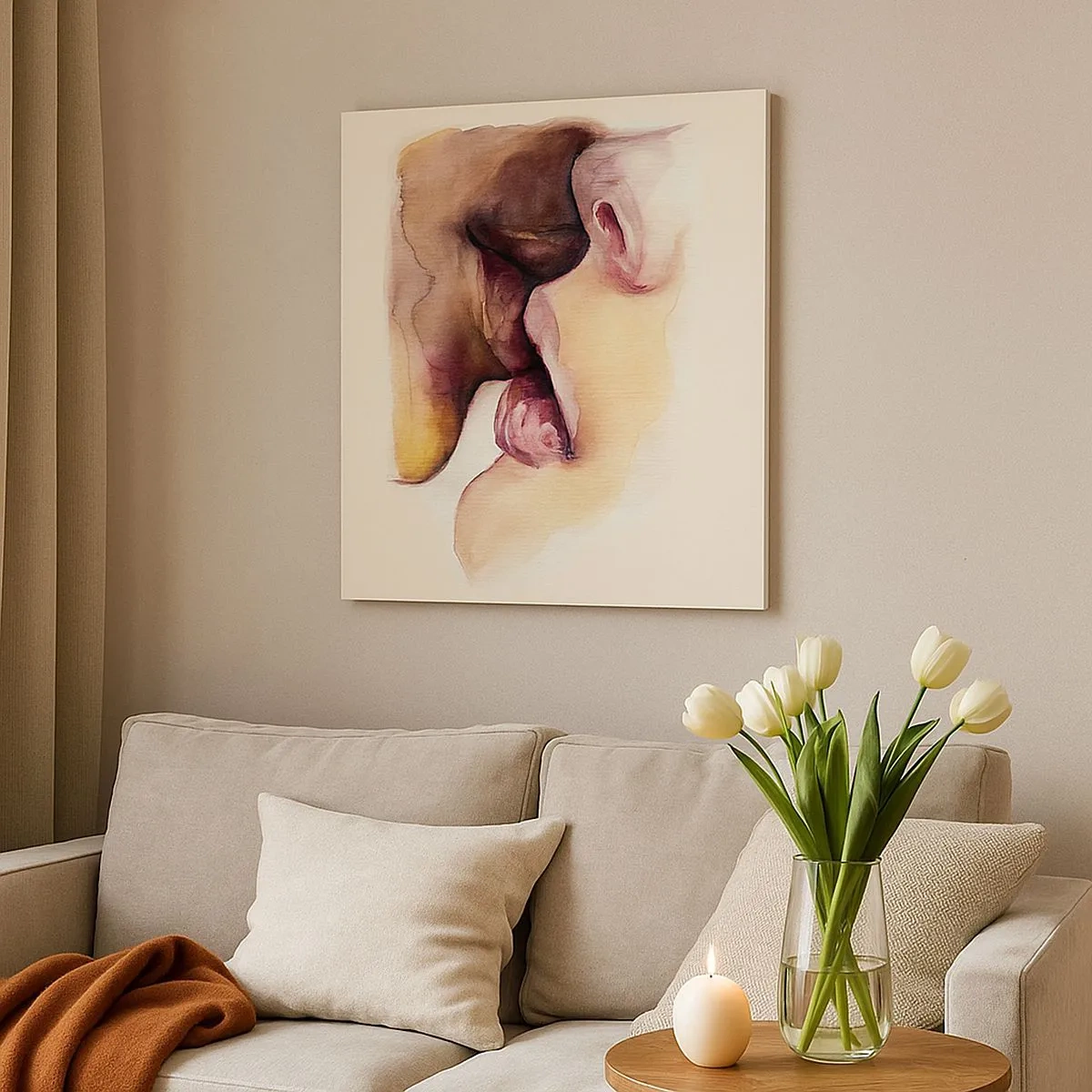 Obraz na płótnie - Jak noc i dzień, ziemia i niebo - 30x30 cm