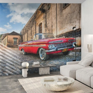 Fototapeta Premium Sand - Kubańskie wzruszenia - Motoryzacja, Samochód, Kuba - 200x140 cm