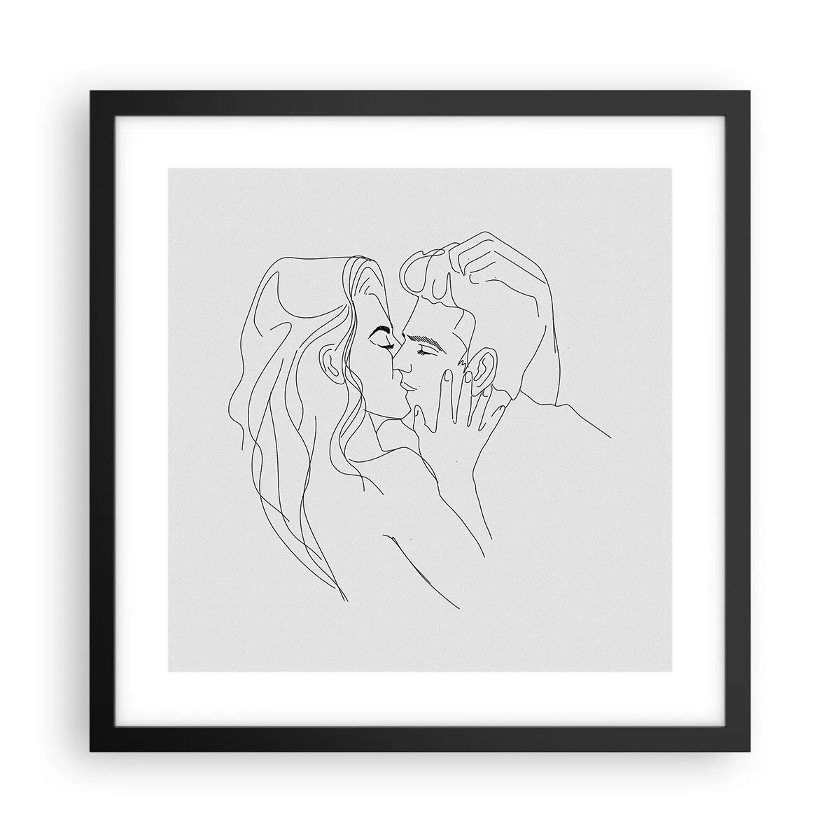 Plakat w czarnej ramie - Tą samą kreską - 40x40 cm