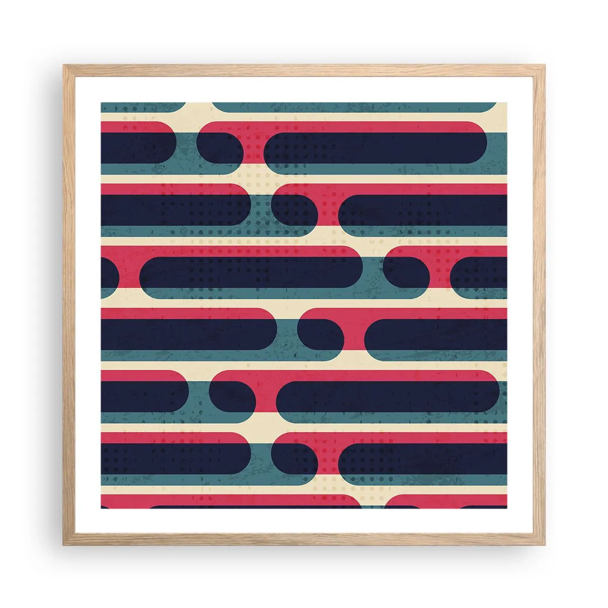 Plakat w ramie jasny dąb - W głąb i do przodu - 60x60 cm