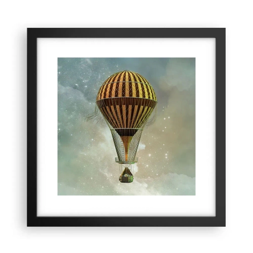 Plakat w czarnej ramie - Pionierskie loty - 30x30 cm