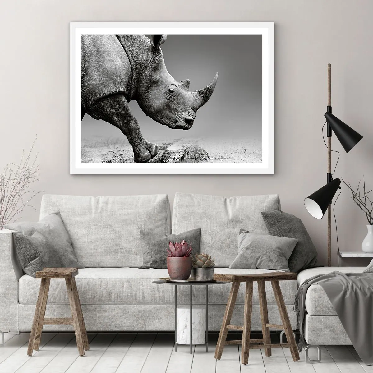 Plakat w białej ramie - Niepowstrzymana siła - 50x40 cm