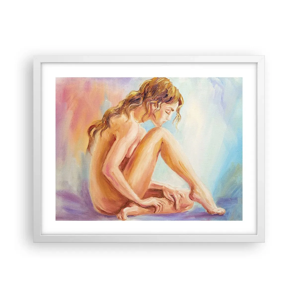 Plakat w białej ramie - Akt młodości - 50x40 cm